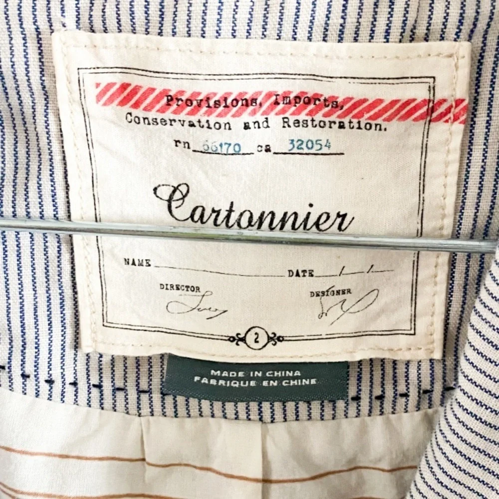 Anthropologie Cartonnier sunglow striped blazer 2